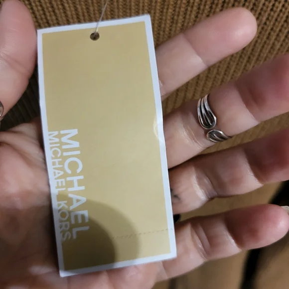 NWT WOMANS MICHAEL KORS FUR CUFFED SWEATER SZ S - Picture 5 of 8